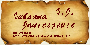 Vuksana Janičijević vizit kartica